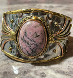 Cuff Bangle - Rhodonite