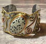 Cuff Bangle - Dalmatian Jasper